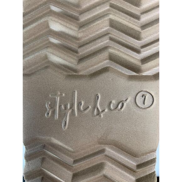 Style & Co Olive Green Suede Shearling Lined Mid-Calf Boots size 7 - Picture 8 of 8